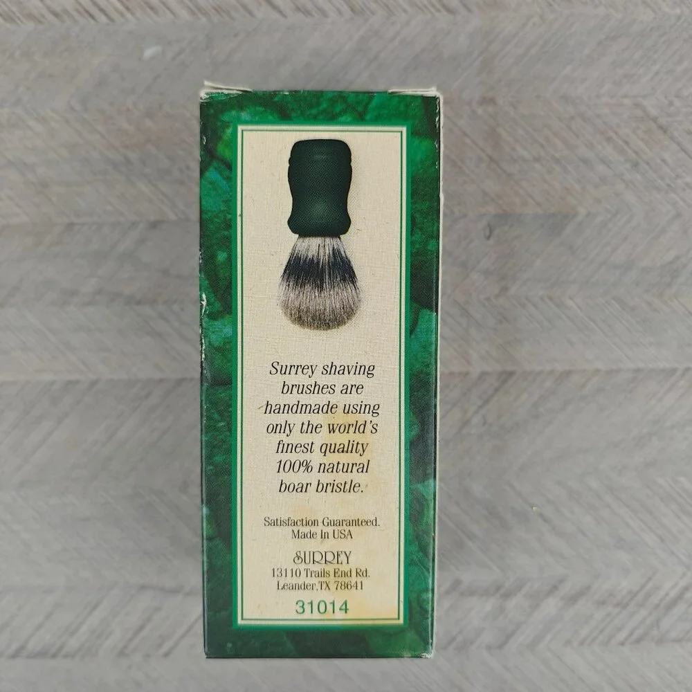 Surrey Natural Shave Brush 100% Boar Bristle Handmade In USA - Picture 3 of 3